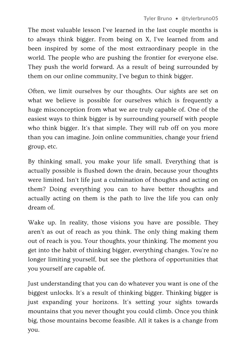 tylerbruno05's tweet photo. Expand your thinking. Think bigger https://t.co/58JsGuFb3d