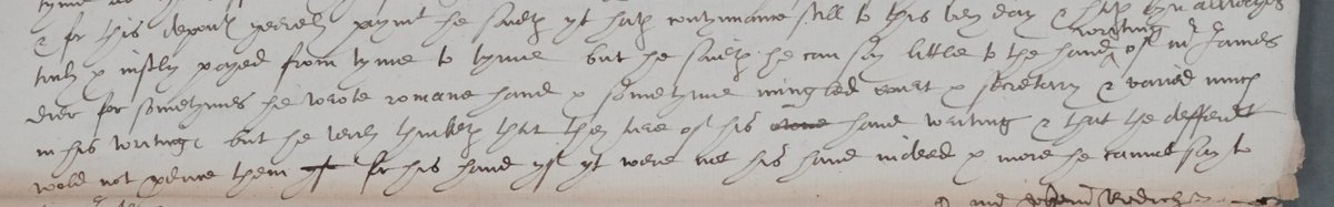 C 24/248, box 1, #32: "he can say little to the hand wryting of master James dier for sometymes he wrote romane hand &amp; sometyme mingled Court &amp; secretary &amp; varied much in his writinges"--Dyer was CJ of CP.