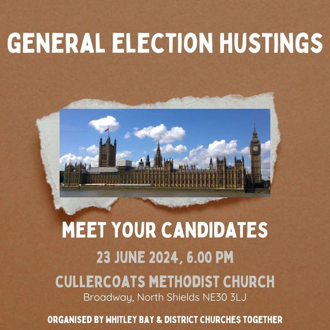 Peter Eckersley (@peckersley) on Twitter photo I'll be chairing a hustings for the Tynemouth constituency on Sun 23 June, 6-7.30pm.
In attendance:
John Appleby - LibDem
Alan Campbell - Lab
Kelly Oliver Dougall - Party of Women
Mustaque Rahman - Ind
Chloe-Louise Reilly - Green
All others were invited but have not responded I'll be chairing a hustings for the Tynemouth constituency on Sun 23 June, 6-7.30pm.
In attendance:
John Appleby - LibDem
Alan Campbell - Lab
Kelly Oliver Dougall - Party of Women
Mustaque Rahman - Ind
Chloe-Louise Reilly - Green
All others were invited but have not responded