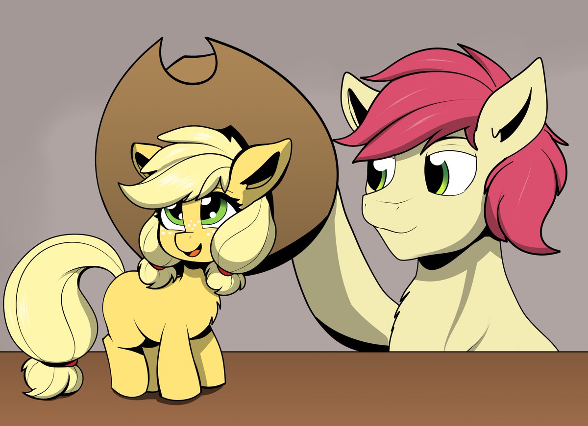 CyanRobo's tweet photo. "Sometimes the hat chooses the pony."
Belated Father's Day piece
#applejack #brightmac #mlpfanart #mlp https://t.co/I4igSZFsxG