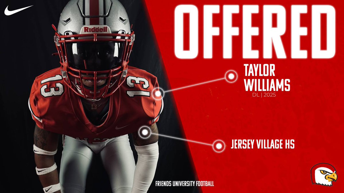 #AGTG After a great conversation with @CoachKellyFU i am blessed to receive my 1st offer from <a href="/FalconsFU/">Friends University Football</a>