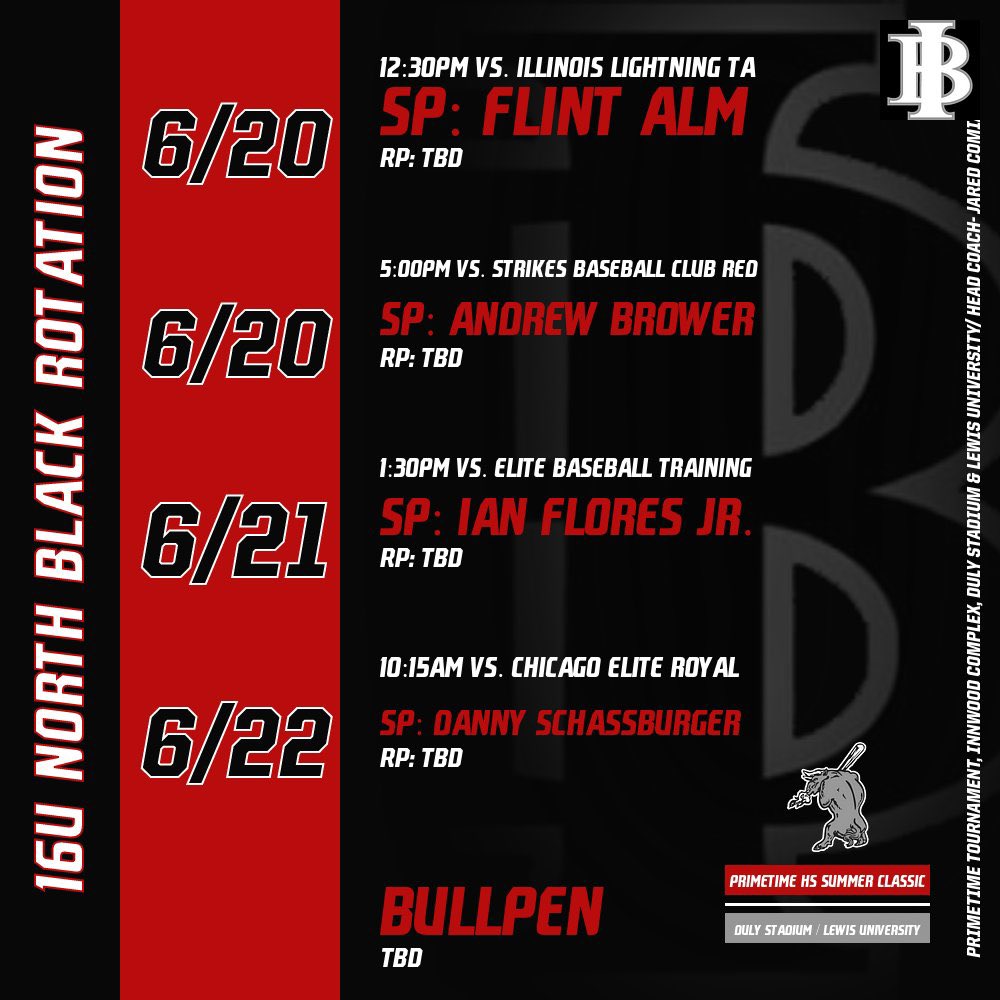 16 Bulls North tourney rotation, June 20-23 <a href="/PrimetimeIL/">Primetime</a>