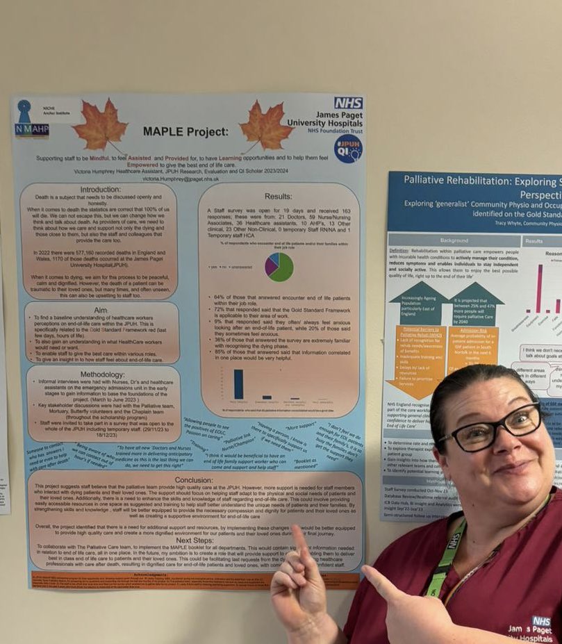 vicki humphrey (@bishy78) on Twitter photo Do you work at the JPUH ?
Are you interested in palliative care ?
Then come along to the louise Hamilton Centre on Friday 21st and have a chat with the team and maybe become a champion! I will be there with results of my Maple project and happy to talk to you too 🥰 <a href="/JpuhPall/">The New JPUH Palliative Care Team</a> Do you work at the JPUH ?
Are you interested in palliative care ?
Then come along to the louise Hamilton Centre on Friday 21st and have a chat with the team and maybe become a champion! I will be there with results of my Maple project and happy to talk to you too 🥰 <a href="/JpuhPall/">The New JPUH Palliative Care Team</a>