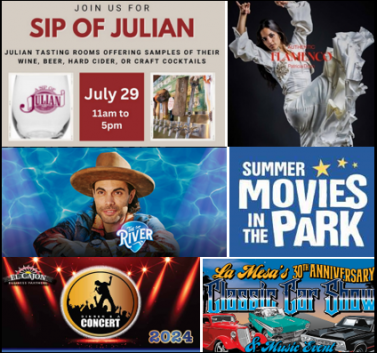 There’s more than fireworks and parades happening in July. How about a Flamenco concert, Pine Valley Days, outdoor concerts and car shows, Sip of Julian tasting event, the Ramona Country Fair and movies in County parks?eastcountymagazine.org/destination-ea…