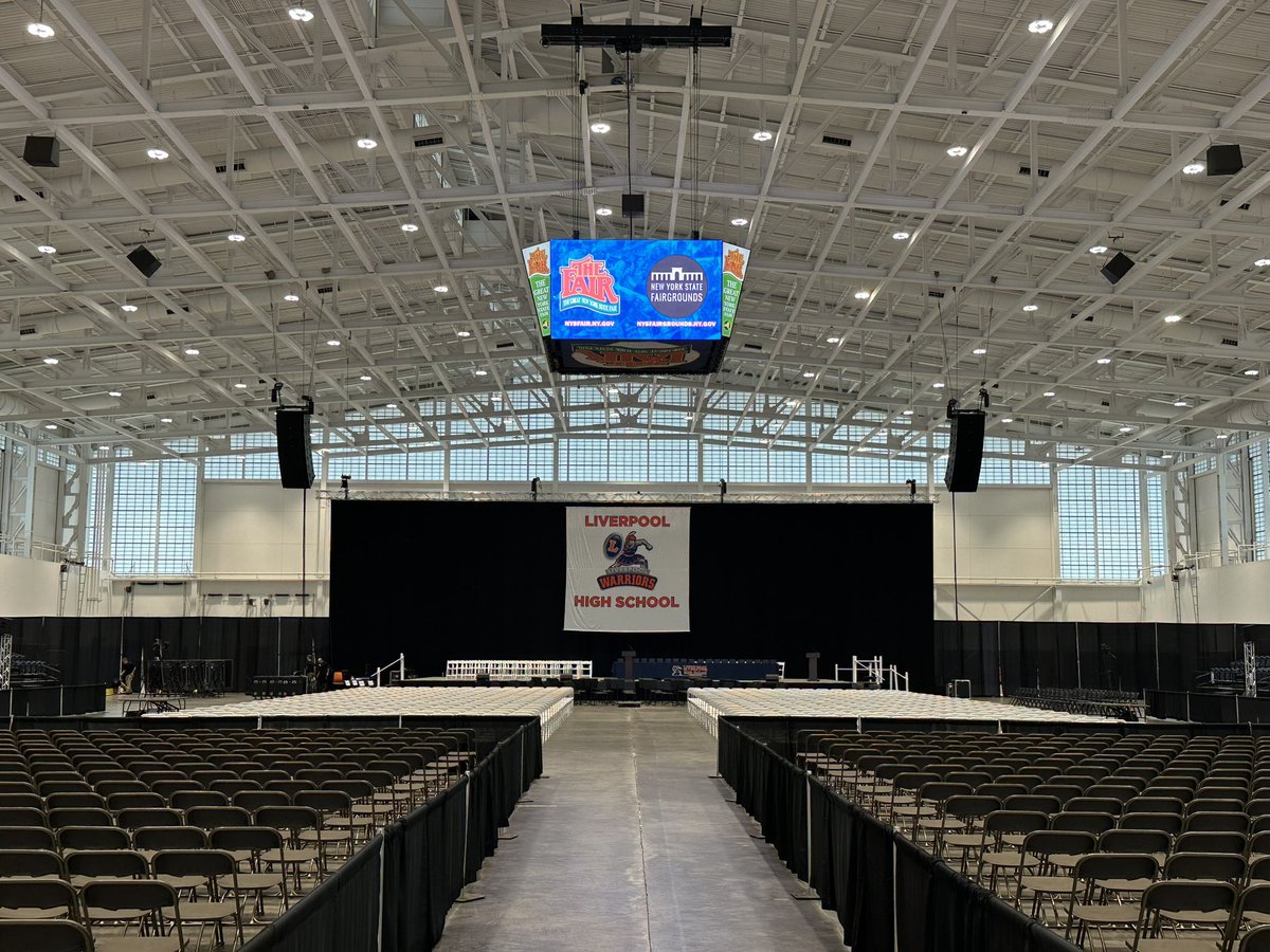 BrettRWoodcock's tweet photo. We are ready! Tomorrow night at the @NYSFair Exposition Center we will celebrate the LHS Class of 2024! Huge thank you to Mrs. Chajkowski and Mrs. Hamilton who worked today to get us ready for the big day. #ThisisLiverpool 

@2024Liverpool https://t.co/2b1h6nWj5J
