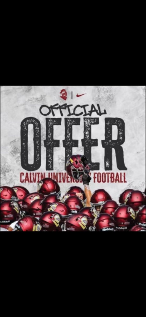 After a  great camp with <a href="/CalvinKnightsFB/">Calvin Knights Football</a> and a phone call with <a href="/coachdrewvaz/">Andrew Vazquez</a> , I am excited to announce I have received my second Division lll offer to play at the university of  Calvin!