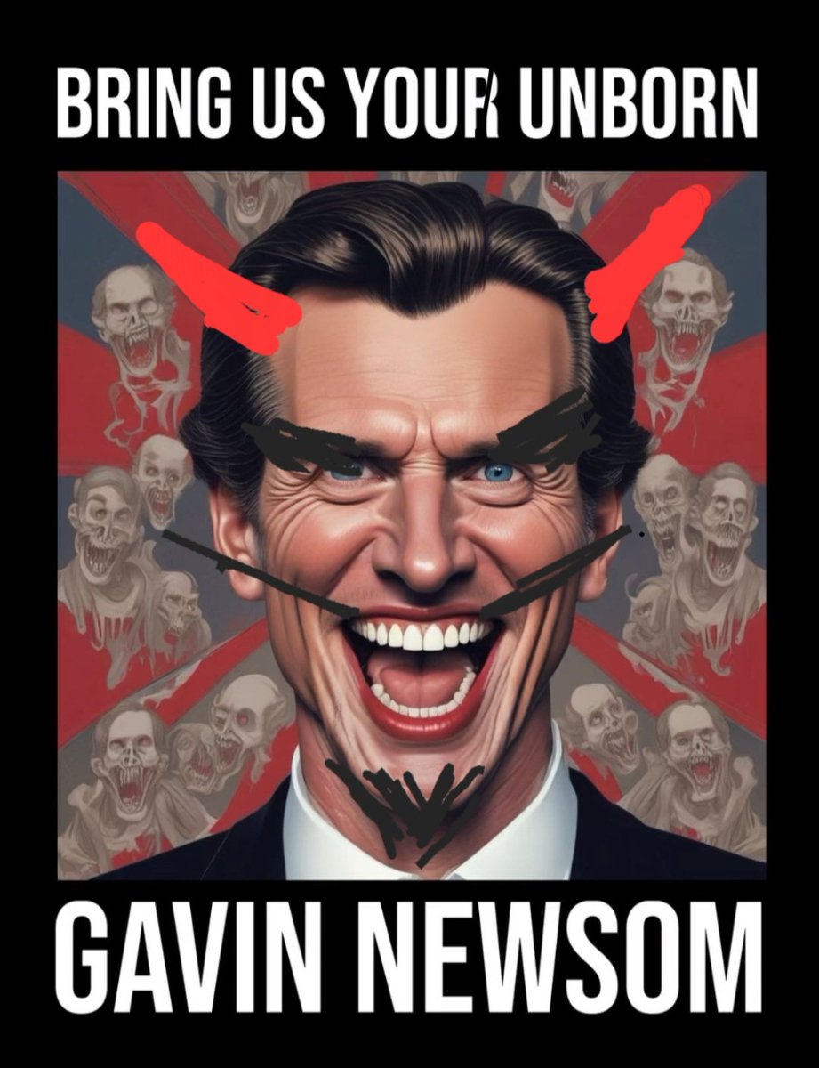 DrWaldmiller's tweet photo. @GavinNewsom Ya OK. #BabyMurderer https://t.co/GCN9vHmL1H