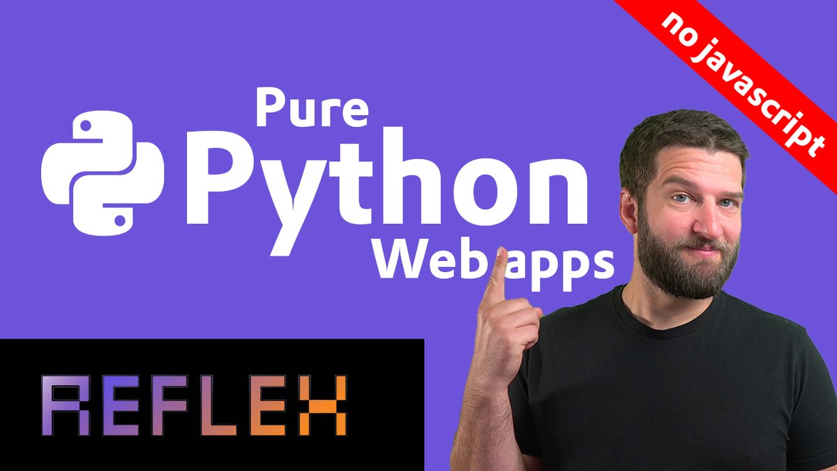 Full stack web apps with just Python? Yes please.

I teamed up with <a href="/getreflex/">Reflex</a> to create a step-by-step course on how to use Reflex to build your Python web apps without JavaScript. It's available now for free.

In the course you'll use Reflex to:

- Build a frontend + Backend