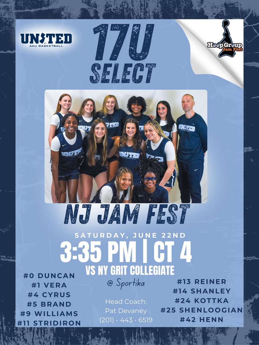 United NJ AAU (@unitednjaau) on Twitter photo 17u teams ready to rock at <a href="/hgsl_girls/">Hoop Group Girls</a> NJ Jam Fest this weekend!
Coaches - be sure to follow us in bracket play 🏀 17u teams ready to rock at <a href="/hgsl_girls/">Hoop Group Girls</a> NJ Jam Fest this weekend!
Coaches - be sure to follow us in bracket play 🏀