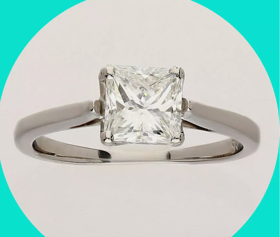 EmpirePawn's tweet photo. A fiery, brilliant diamond and 14K white gold solitaire engagement ring with a center, GIA certified, natural, genuine, untreated, fully faceted .90CT square princess cut diamond. #diamondengagementring #solitairediamondring #solitaireengagementring https://t.co/DGFM2sWxRT https://t.co/CQqbQf0LL8