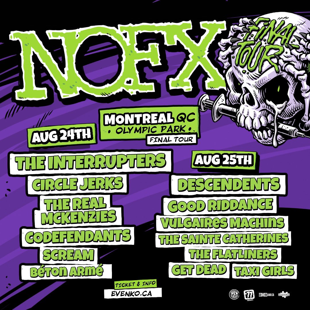 Xtra xtra hot damn, we get to do it again!! Had an unforgettable time playing w/ <a href="/NOFXband/">NOFX</a> in Europe. Excited to join them again as they bid us adieux on their final tor #NoFX #solidarity #Screambanddc #stillscreaming