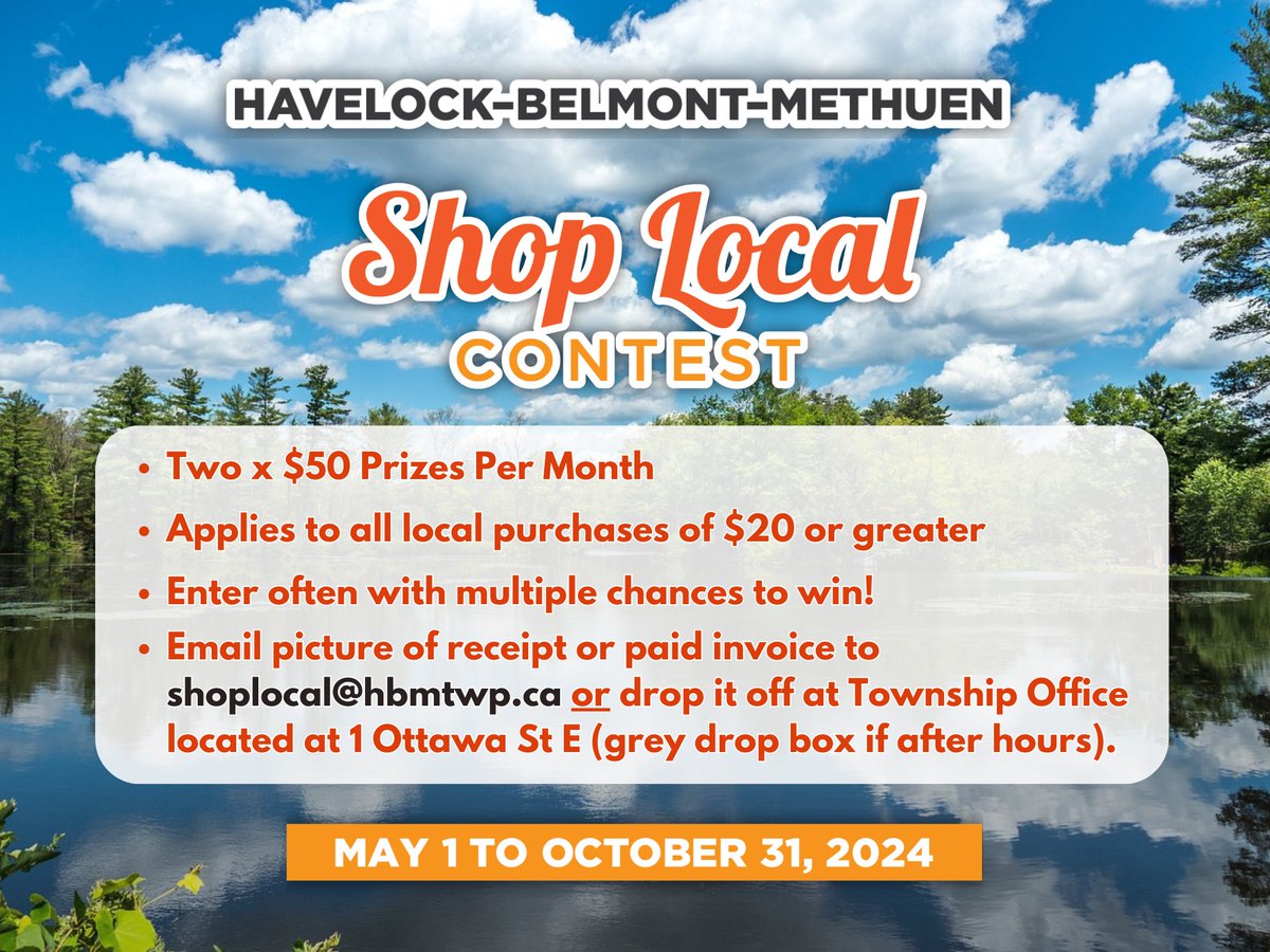 Be sure to Shop Local. Support Local.