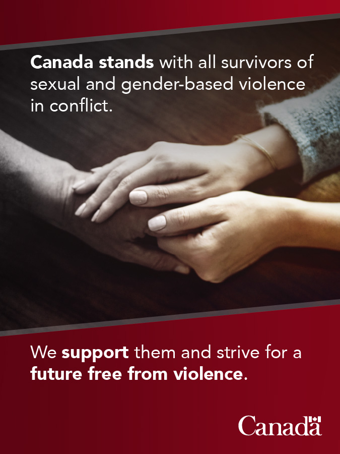 WomenPeaceSec's tweet photo. Today marks the International Day for the Elimination of Sexual Violence in Conflict. Addressing conflict-related sexual violence is a core element of Canada’s third National Action Plan on Women, Peace and Security. https://t.co/guLsZJfhYZ
