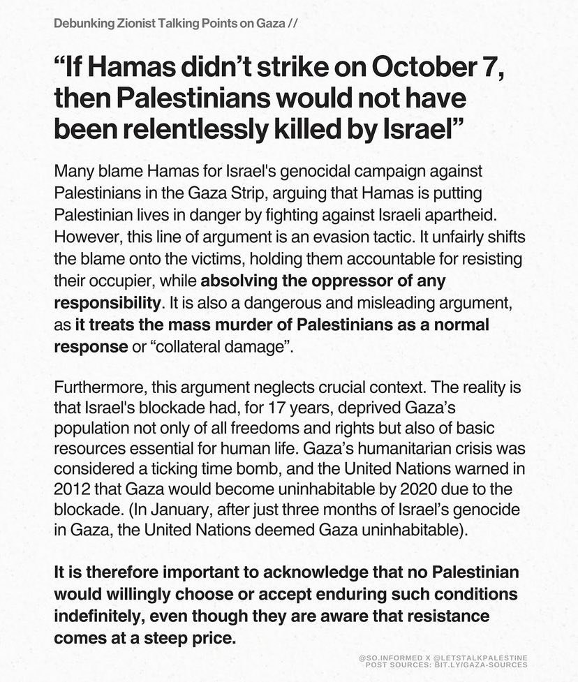 triedtruebIue's tweet image. 🧵: debunking every zionist claim used to “justify” the genocide in gaza.