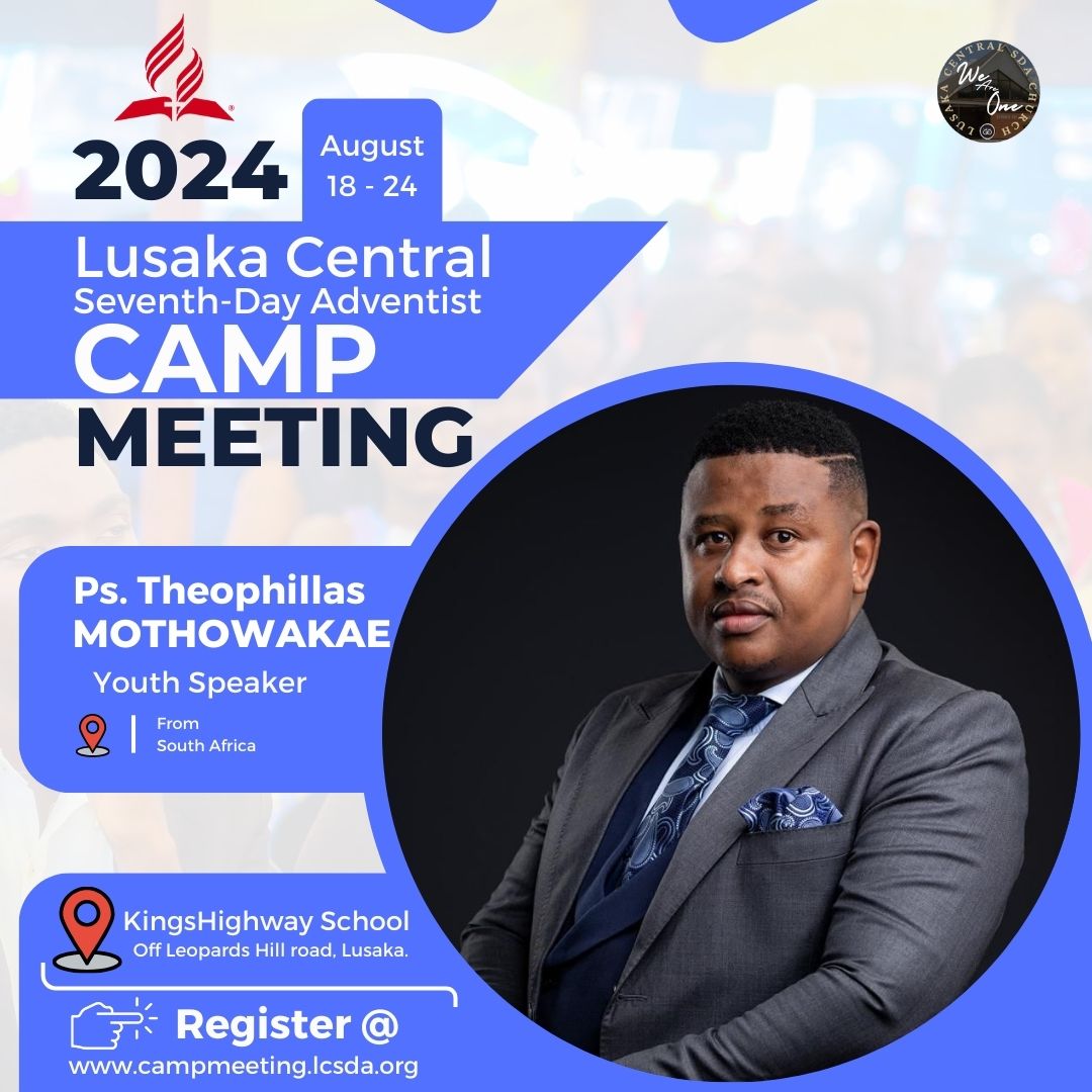 lcsdaofficial's tweet photo. Know Your Camp Meeting SPEAKER.
Ps. Theophillas Mothowakae joining us all the way from South Africa.
Register TODAY @ 👉🏽 https://t.co/9Jx7ry4x97.
#Make_A_DATE.
#Camp_MEETING.
#2024 https://t.co/GBltPoq2TR