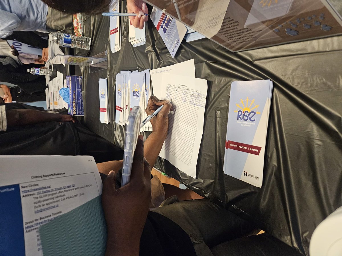 MadisonCSHelps's tweet image. We were thrilled to participate in the pop-up event organized by @TNOtoronto  at Homes First Shelter! It was a pleasure to share Madison's initiatives for new immigrants. Our workshops provide essential support, and we collaborate with various organizations to make a an impact.