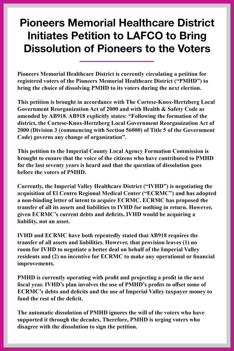 #pioneersmemorialhealthcaredistrict #pmh #imperialvalley #imperialcounty #ad