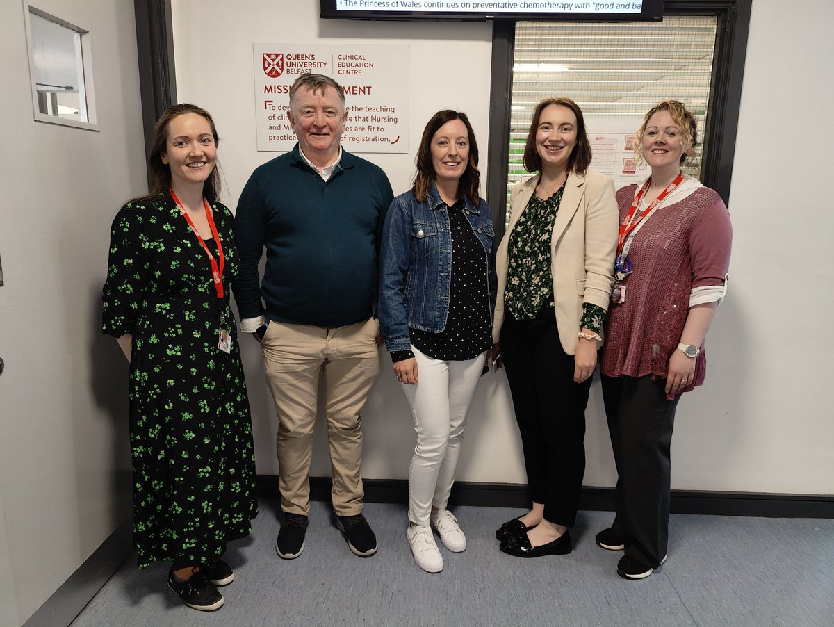banaltra_glas's tweet photo. What a wonderful day @QUBelfast welcoming @lauradempsey123 &amp; Dr. Laurence Leonard @NursingTUS to CSEC @QUBMedEd NMCEC @QUBSONM HUB @InterSim #ThankYou to all who made this happen. ❤️ #AllthingsSim #IPE #VR https://t.co/gydIR87CfK