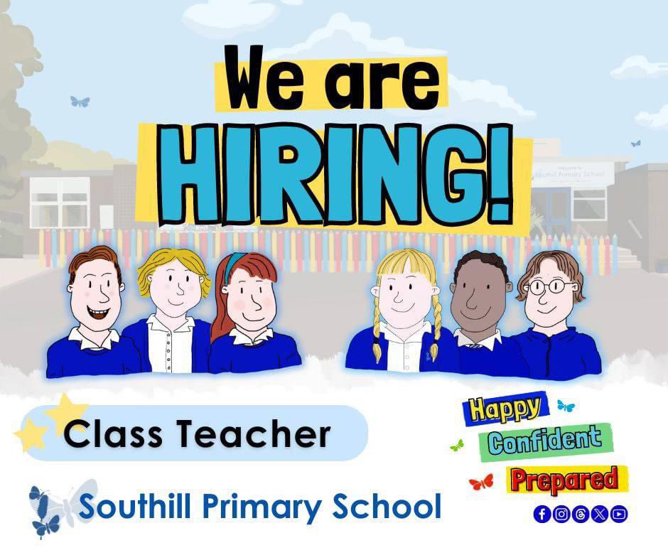 📢We are HIRING: 𝐂𝐥𝐚𝐬𝐬 𝐓𝐞𝐚𝐜𝐡𝐞𝐫🎓⭐️
Are you a kind, enthusiastic and ambitious teacher or ECT looking for a new opportunity within a thriving and inclusive primary school? Come join us!
jobs.dorsetcouncil.gov.uk/vacancies/2647…

🗓️Closes 04.07

#TeachingJobs #DorsetSchools
