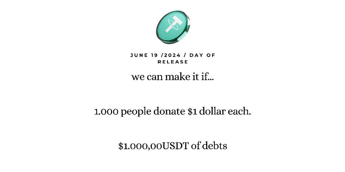 tetherUSProject's tweet image. Just 1.000! 🥺