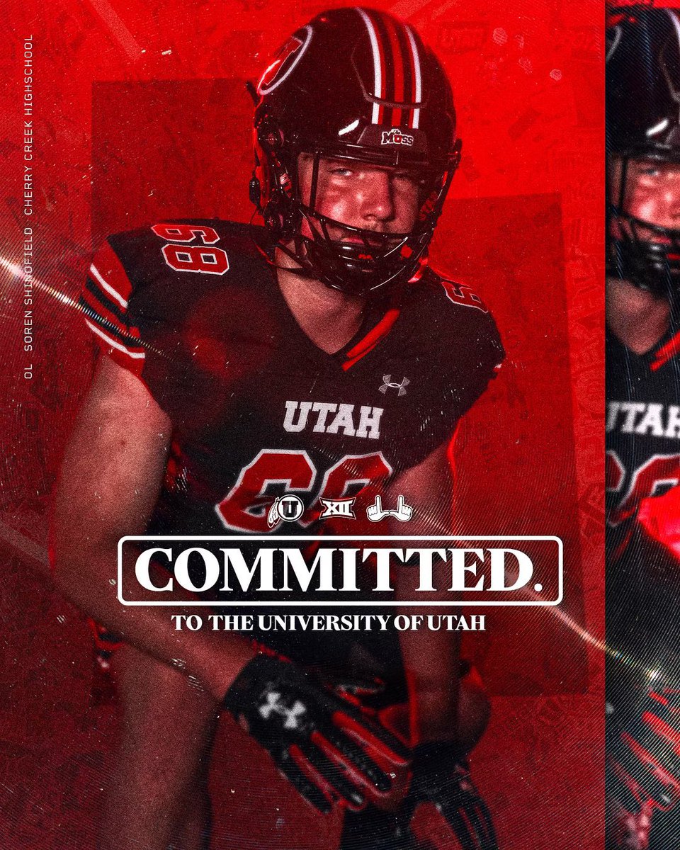 ⭐️⭐️⭐️ OT Soren Shinofield <a href="/sorenshinofield/">Soren Shinofield</a> has committed to the University of Utah! #GoUtes