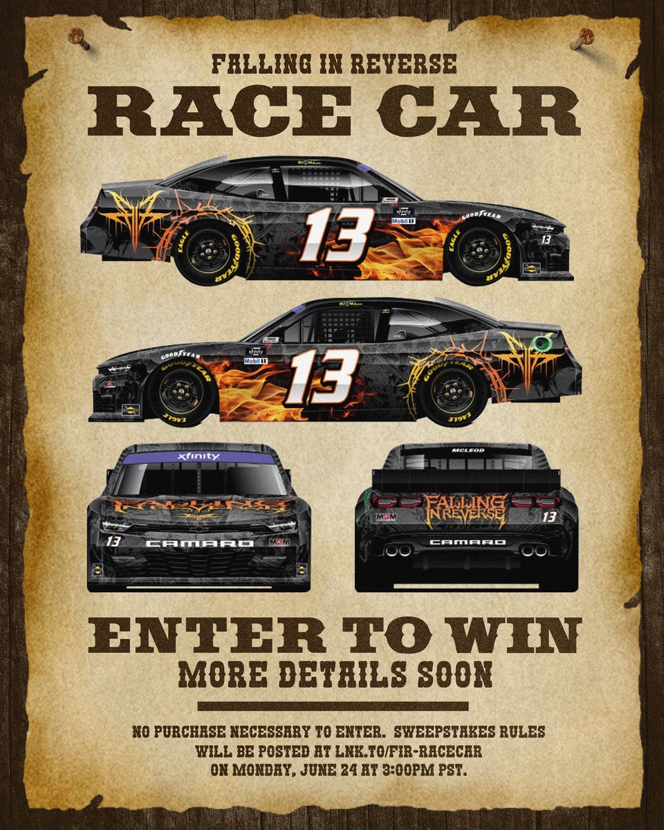 FIROfficial's tweet image. LA! Join us at The Saddle Ranch on Monday, 6/24 for a surprise "All My Life" pop up event from 3pm - midnight PST. We'll have exclusive merch on site, a special appearance by @RonnieRadke and @JellyRoll615, and you can enter to win a real FIR race car!