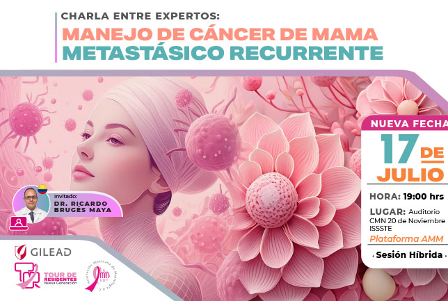 #CambioDeFecha #TourDeResidentes La nueva generación
"Charla entre expertos: Manejo de cáncer de mama mestastásico recurrente"
Nos vemos el miércoles 17 de julio, iniciamos a las 19:00🕗 hrs (CDMX)
#SesiónHíbrida: Auditorio CMN 20 Noviembre / #AMMVirtual
mastologia.org.mx/virtual/charla…