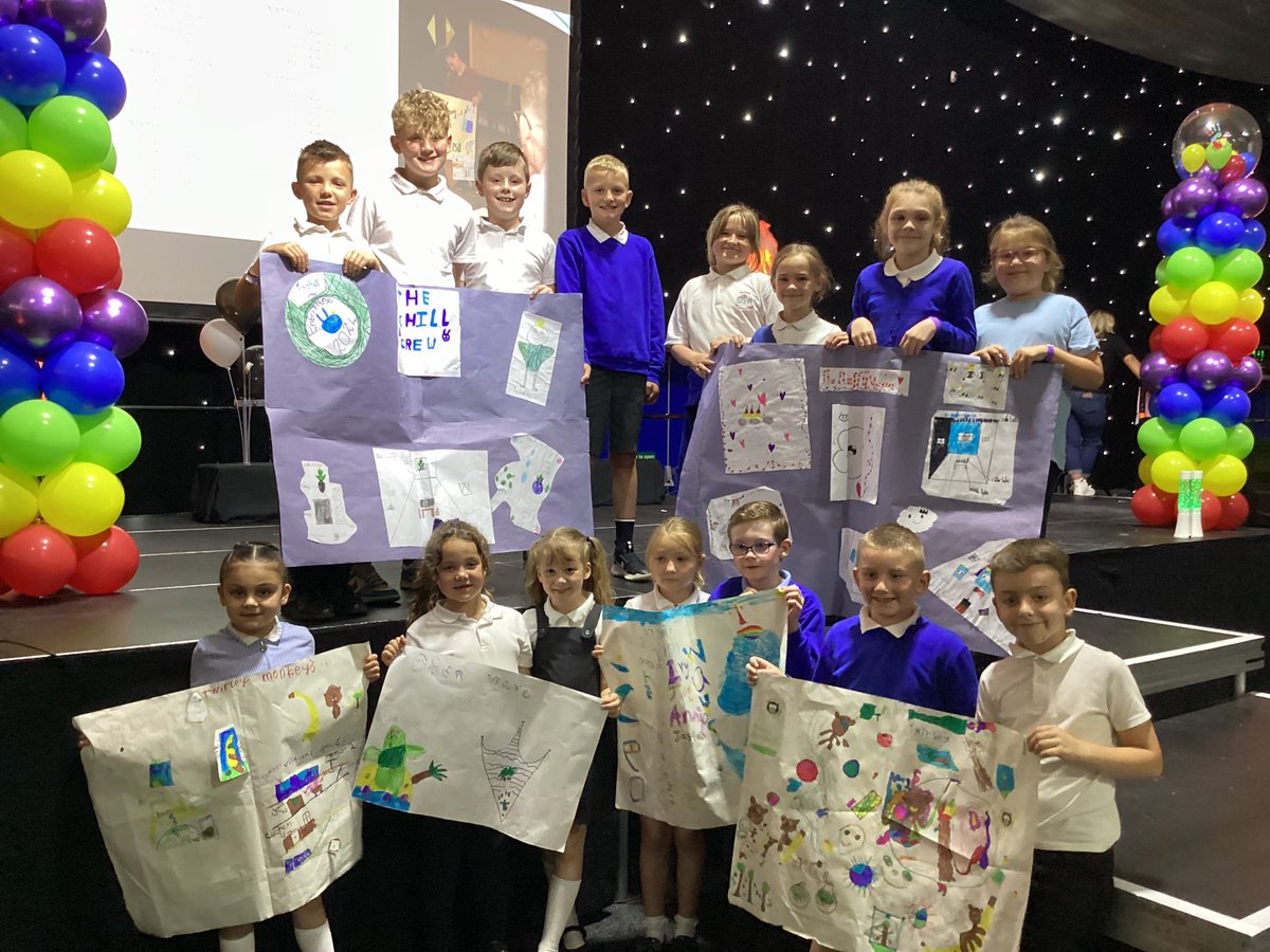 MrsRees7's tweet photo. Year 4 and Year 2 having great fun at the Enterprise finals. Not long until we present our ideas to the judges.  @PrimaryBirdwell https://t.co/qEeprDdy3W