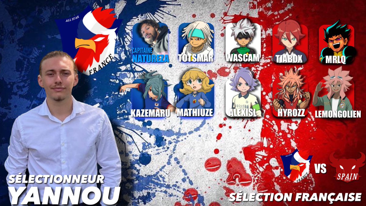 La sélection de l’équipe de France Inazuma Eleven ! 🇫🇷