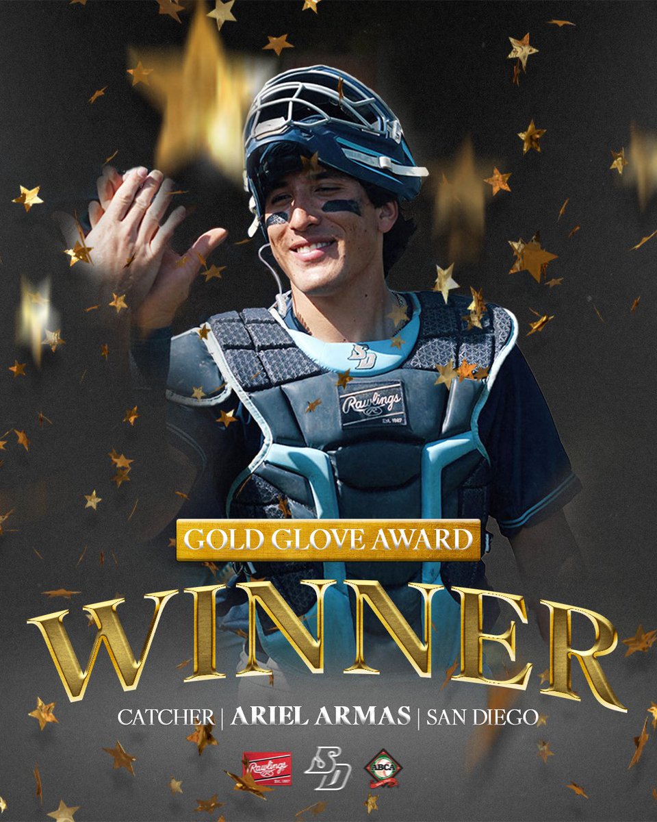 Write it in GOLD.

<a href="/ArielArmas6/">Ariel Armas</a> is the nation's top defensive catcher 👑

🗞: bit.ly/3Xu0CSQ

#GoToreros