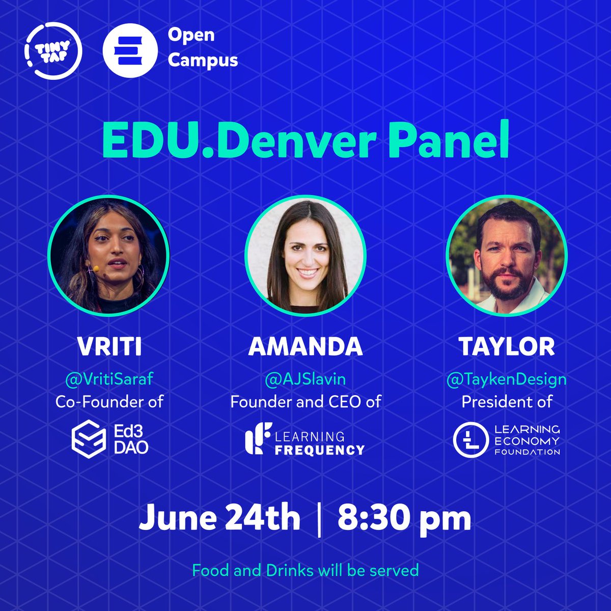 RadioTom.edu ๐ (@lidadelphian) on Twitter photo I am so excited to moderate the main event at #EDUDenver: presented by <a href="/TinyTapAB/">Tiny Tap AI</a> the first-ever IRL <a href="/opencampus_xyz/">Open Campus</a>.
Iโll be joined on stage by <a href="/VritiSaraf/">Vriti Saraf ๐ 3.0</a>, <a href="/AJSlavin/">Ajslavin</a>, and <a href="/taykendesign/">TAYKฮN</a> to discuss **๐ง๐ต๐ฒ ๐ฃ๐ฟ๐ผ๐บ๐ถ๐๐ฒ ๐ฎ๐ป๐ฑ ๐ฃ๐ฒ๐ฟ๐ถ๐น๐ ๐ผ๐ณ ๐๐บ๐ฒ๐ฟ๐ด๐ถ๐ป๐ด I am so excited to moderate the main event at #EDUDenver: presented by <a href="/TinyTapAB/">Tiny Tap AI</a> the first-ever IRL <a href="/opencampus_xyz/">Open Campus</a>.
Iโll be joined on stage by <a href="/VritiSaraf/">Vriti Saraf ๐ 3.0</a>, <a href="/AJSlavin/">Ajslavin</a>, and <a href="/taykendesign/">TAYKฮN</a> to discuss **๐ง๐ต๐ฒ ๐ฃ๐ฟ๐ผ๐บ๐ถ๐๐ฒ ๐ฎ๐ป๐ฑ ๐ฃ๐ฒ๐ฟ๐ถ๐น๐ ๐ผ๐ณ ๐๐บ๐ฒ๐ฟ๐ด๐ถ๐ป๐ด