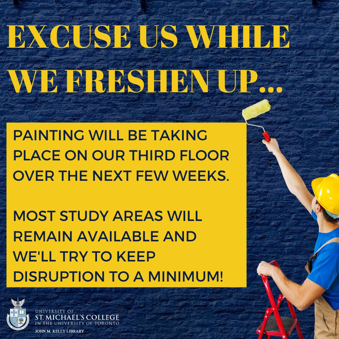 Apologies for any disruption caused by the application of a much-needed new coat of paint on our third floor!