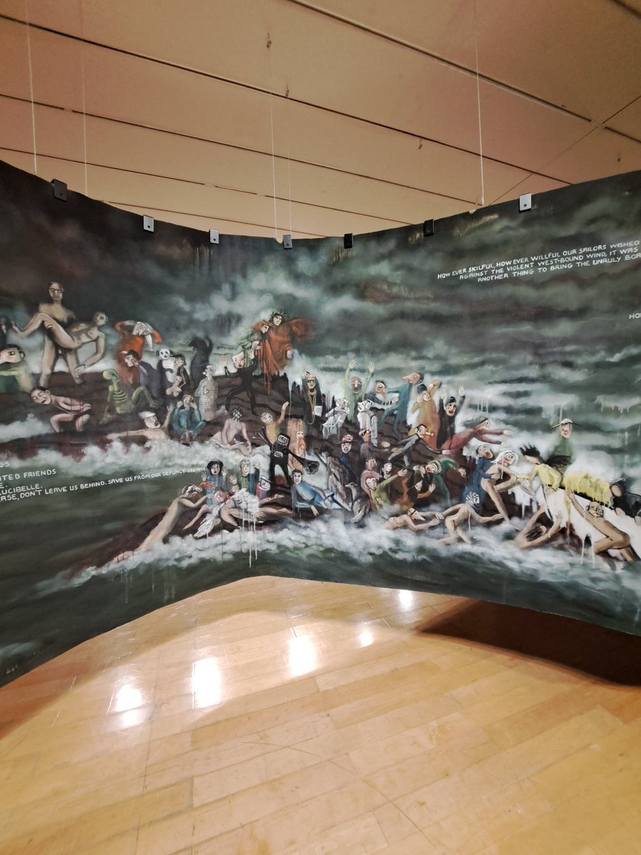 Ludo_Tech's tweet photo. Avez-vous déjà vu un tableau qui raconte une histoire sur 140 mètres de long ? Non ? Alors, courrez jusqu’au @macLyon pour plonger dans "River of no return" avant le 7 juillet @villedelyon #macLYON #exposition #SylvieSelig #ArtContemporain #musée #Lyon https://t.co/2IDmXaDkoD