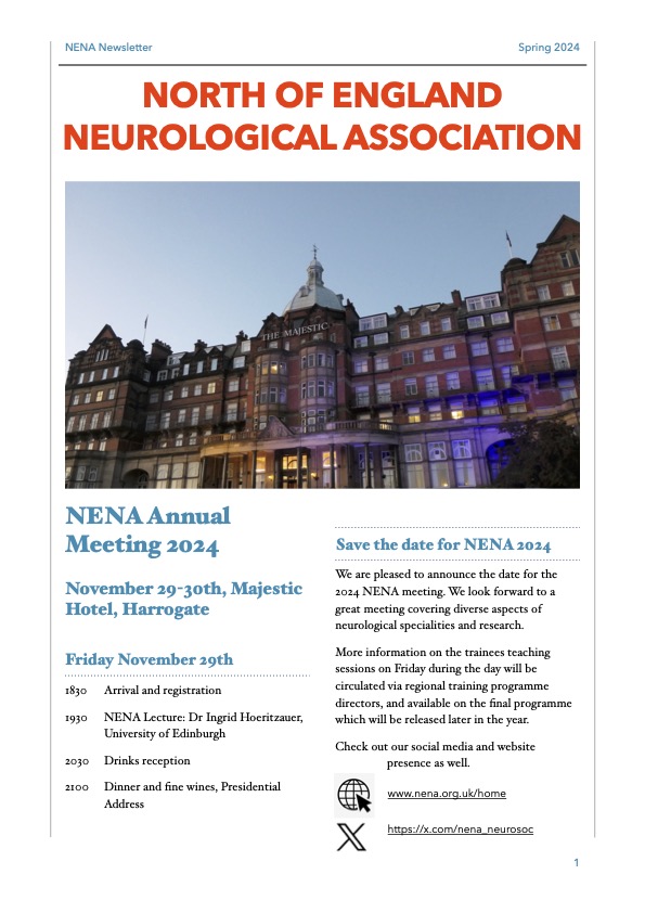 North of England Neurological Association tweet media