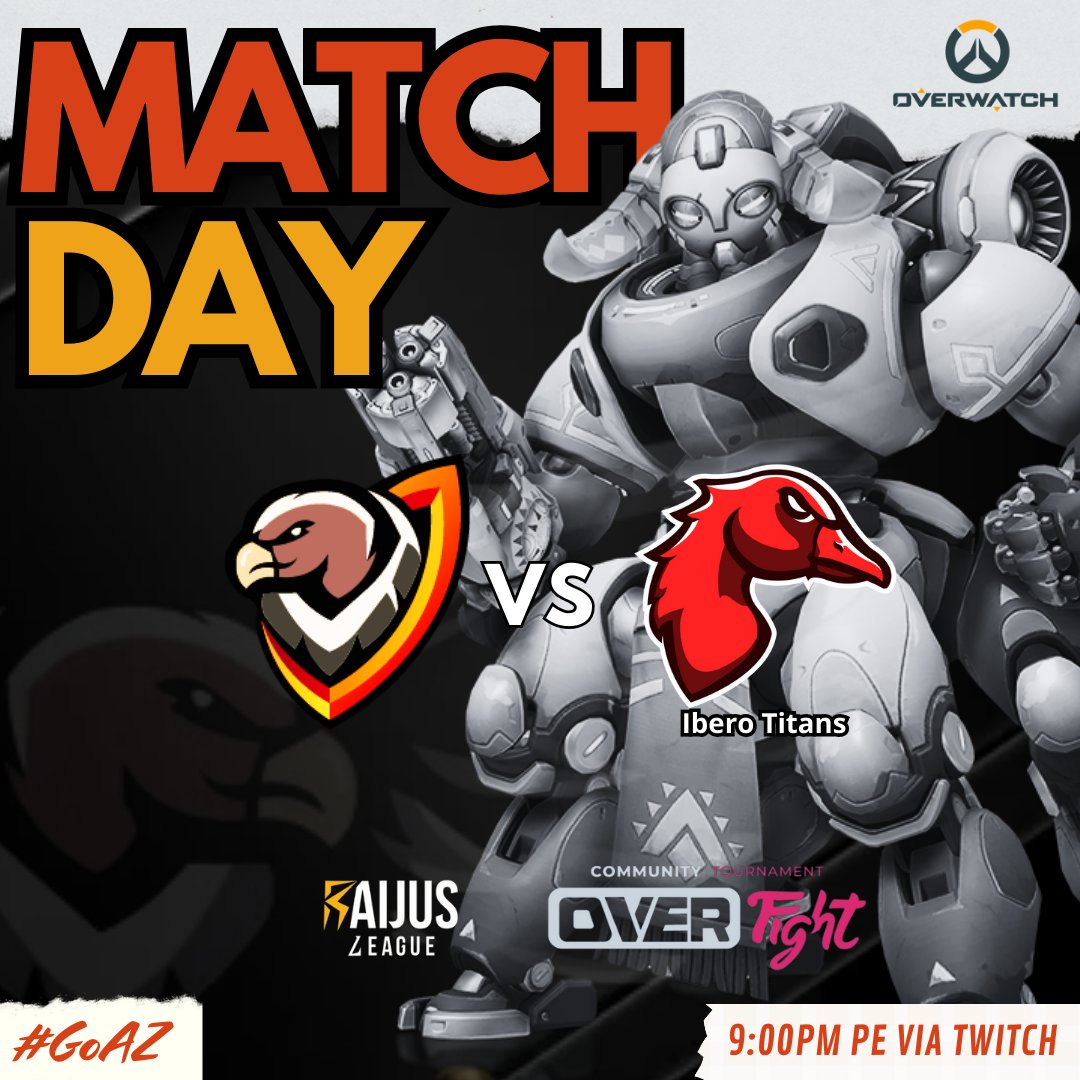IncasGaming's tweet photo. 🧡🖤Hoy en Raijus League: ¡Aizen vs. Ibero Titans en Overfight! 🎮💥 ¡No se pierdan este enfrentamiento épico lleno de acción y estrategia! ¡Apoyen a nuestro equipo Aizen, en la transmision de twitch!🧡🖤
#Aizen #Overfight #eSports #GoAZ #overwatch2 https://t.co/Ijdila30cA