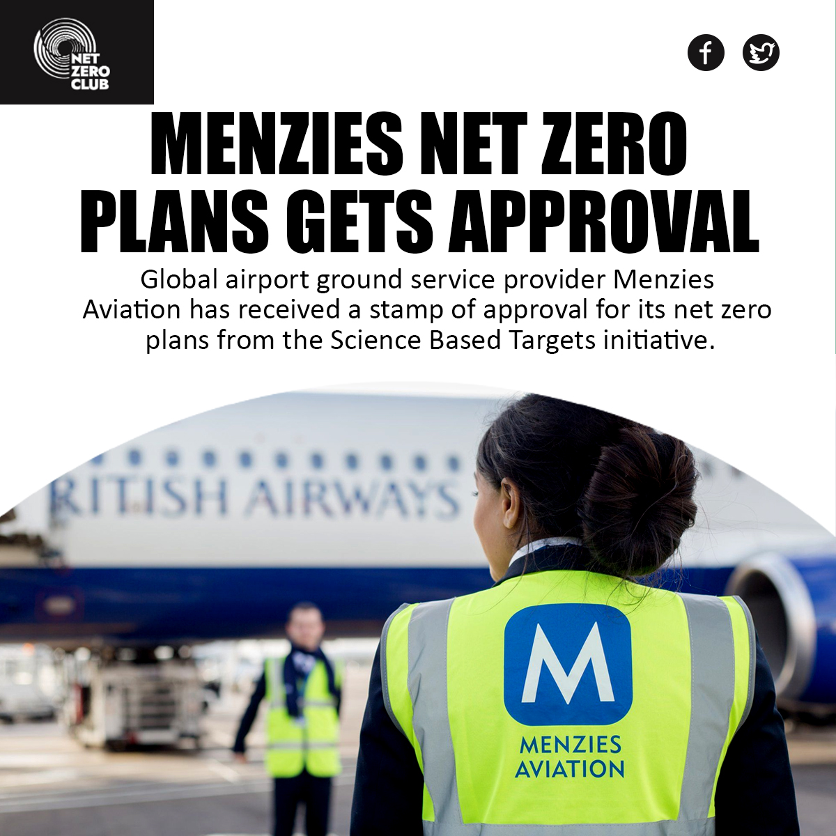 _NetZeroClub's tweet image. Global airport ground service provider Menzies Aviation has received approval for its net zero plans from SBTi. Visit net-zeroclub.co.uk to explore sustainable solutions.
#menziesaviation #netzero #sustainableaviation #sciencebasedtargets #climateaction