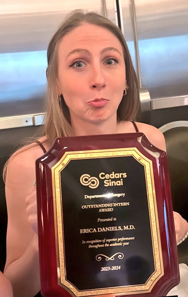 Cedars-Sinai Gen Surg Residents (@gensurg_cs) on Twitter photo Congratulations to Dr. Erica Daniels, who was voted by the senior residents as Intern of the Year!
<a href="/FarinAmersi/">Farin Amersi</a> <a href="/AndrewBrownlee/">Andrew R Brownlee MD FACS</a> <a href="/AndrewWangMD1/">Andrew Wang MD</a> Congratulations to Dr. Erica Daniels, who was voted by the senior residents as Intern of the Year!
<a href="/FarinAmersi/">Farin Amersi</a> <a href="/AndrewBrownlee/">Andrew R Brownlee MD FACS</a> <a href="/AndrewWangMD1/">Andrew Wang MD</a>