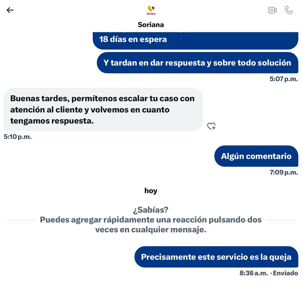 jgoortiz's tweet photo. @TiendaSoriana @OrgSoriana @Profeco sigo sin atención y respuesta por ningún medio @TiendaSoriana https://t.co/u3DSmvT3f8