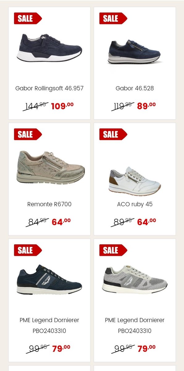 De opruiming is begonnen!
Honderden dames- en herenschoenen in de winkel en online via vandervoortschoenen.nl/nl/sale