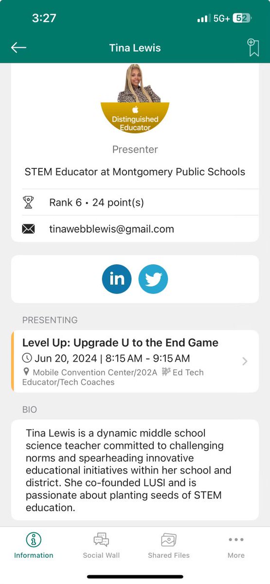 Shout out my colleague, Tina Lewis <a href="/LovePeace_Sci/">T.Lewis ✈️ #ISTE2025🌱</a> who will be presenting at the <a href="/AETC_Alabama/">AETC</a>.  Be sure to check out her session and level up. You won’t be disappointed! #AETC2024 #STEM #STEAM #ScienceTeacher #MPSAL <a href="/MPSAL/">Montgomery Public Schools</a> @atim <a href="/TeachwithALEX/">Alabama Learning Exchange 🍎 ALEX</a> #STEMEducator