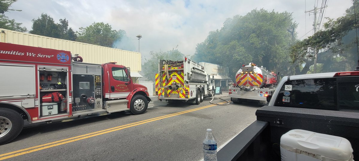 Crews on scene 813 Pinckney St, structure fire. Large shed next to TW Grahams. Shed has collapses, minor extention into the restaurant.  Active scene.