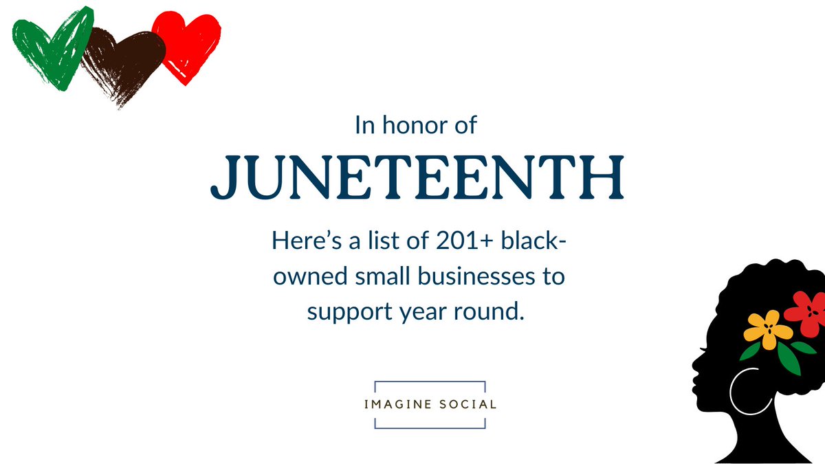 In honor of J#uneteenth, here’s a list of 201+ black-owned small businesses to support year round.
#SmallBusiness #SmallBusinessOwners #blackownedbusinesses

bit.ly/45vr5Bo