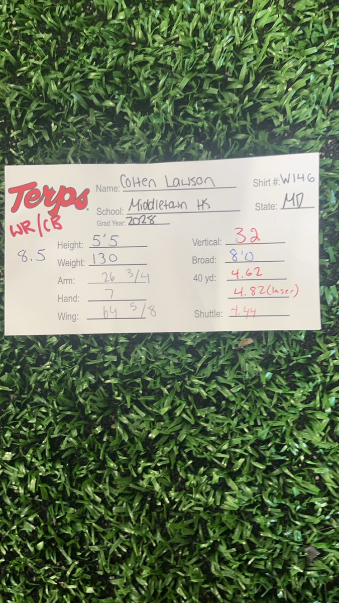 ColtenLawson7's tweet image. UMD camp