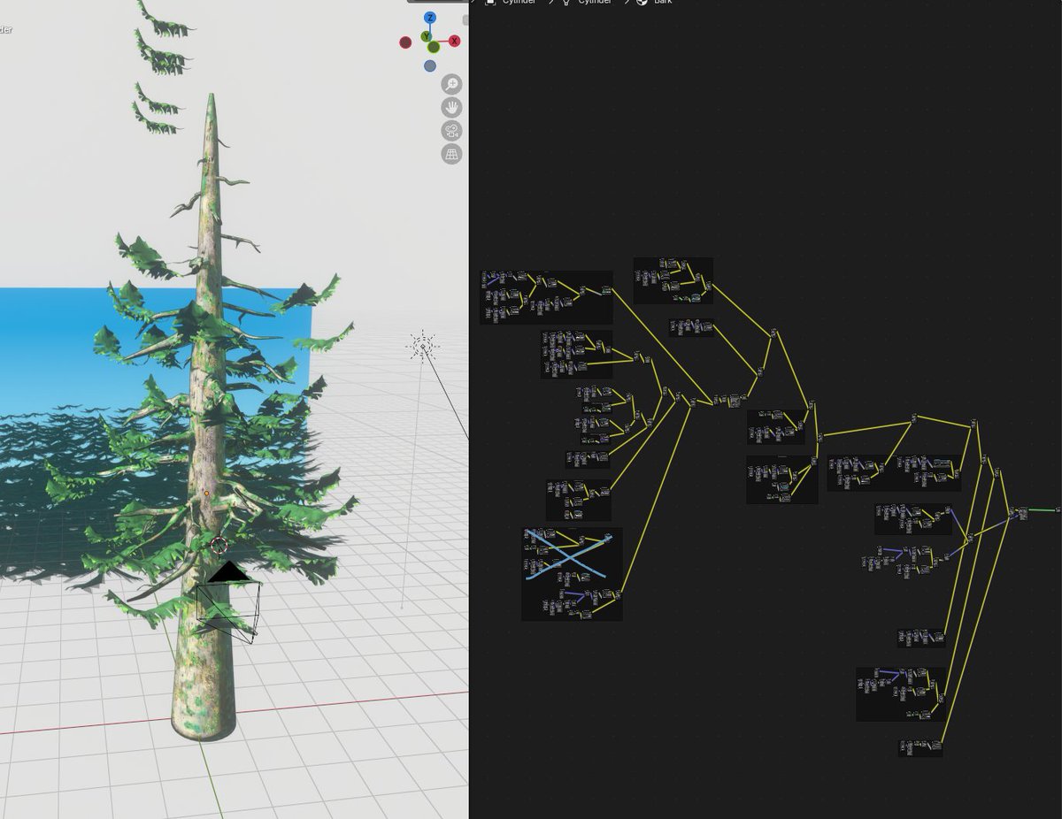 TadayoshiCG's tweet image. 3D Anime Pine Tree. Tutorial soon. Tutorials here: YouTube.com/@bnpr