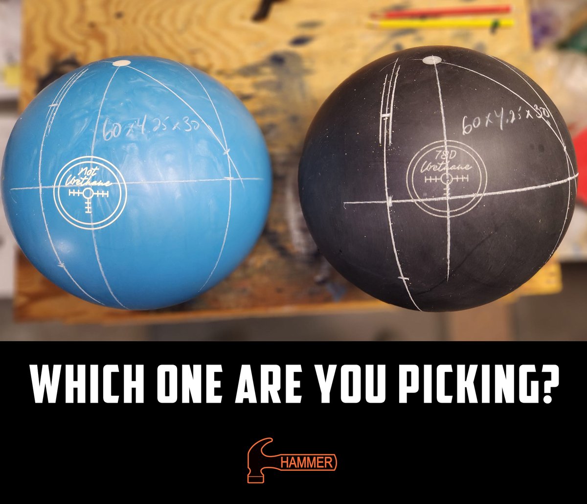 HammerBowling's tweet photo. Well.. โฌ
๏ธ or โก๏ธโ
#HammerBowling #NUBlueHammer #NotUrethane
#BlackHammer #78D #NothingHitsLikeAHammer ๐จ https://t.co/0s4a47Lhk5