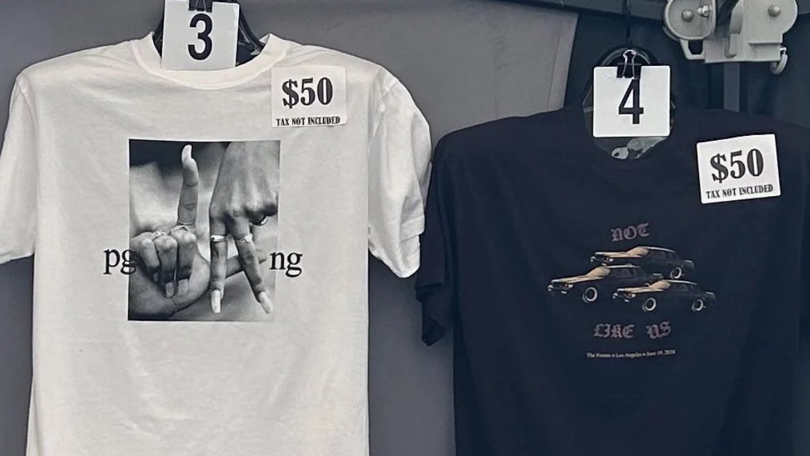 nfr_podcast's tweet photo. First look at Kendrick Lamar’s 'Pop Out — Ken &amp; Friends' concert merch 👀🔥

“pgLang” https://t.co/hMZTQqkXpl
