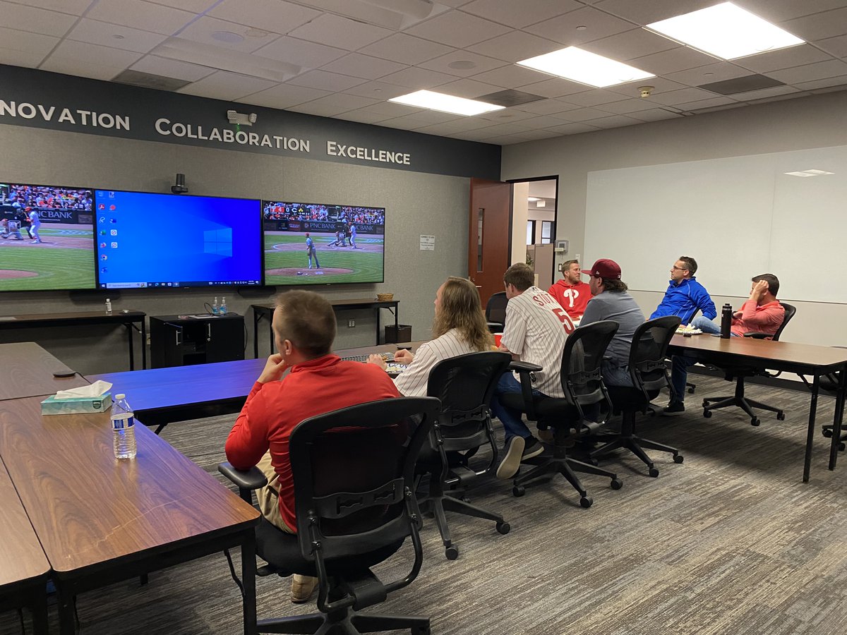 Enjoying an office BBQ to celebrate our Philadelphia @phillies! Let's go Phils!

#NorwoodBuilds #Team #OfficeFun #PhiladelphiaPhillies