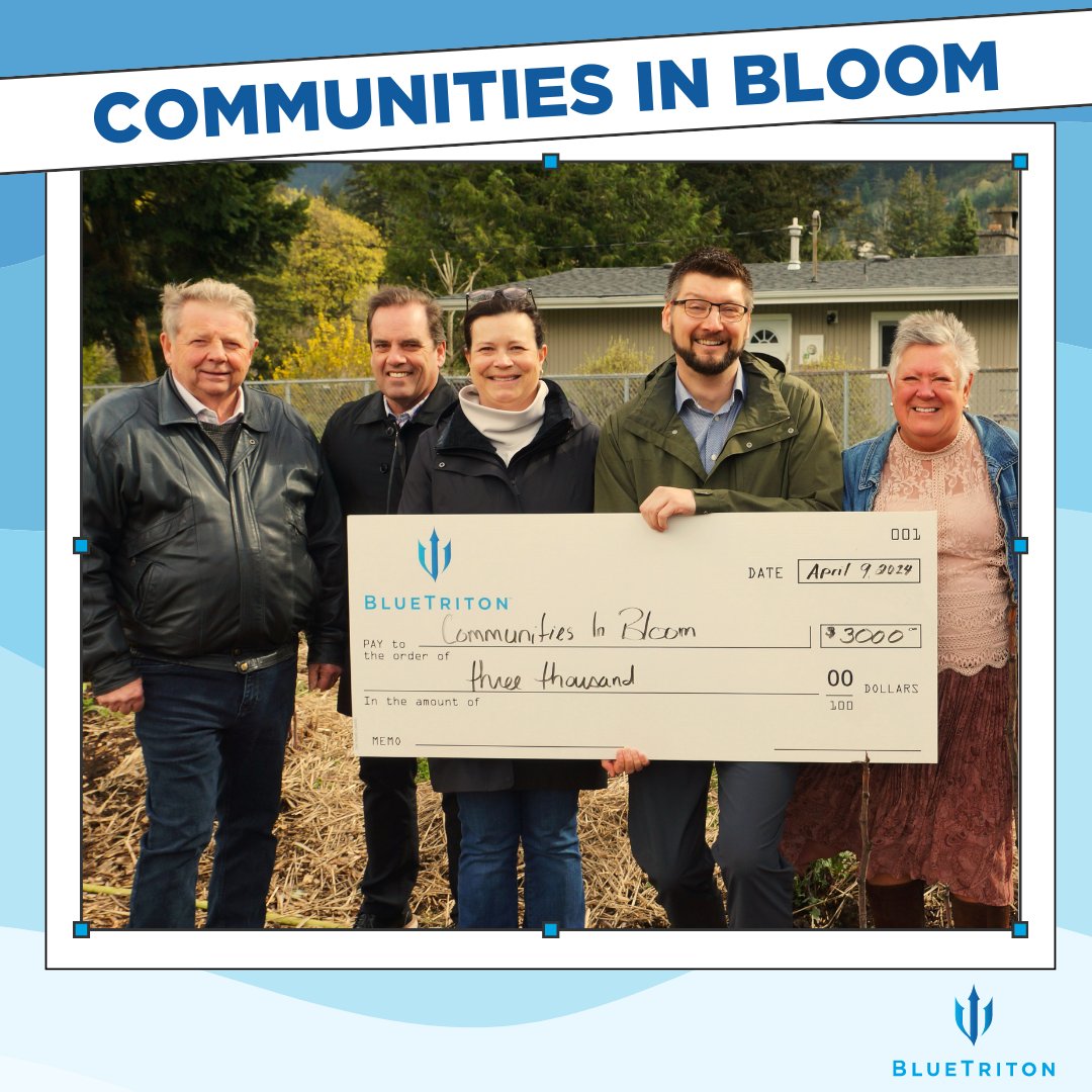 Exciting News! 🌼🐝 BlueTriton Brands is donating $3000 to Communities in Bloom to sponsor a bee habitat! This will fund community gardens, floral displays, and conservation efforts, promoting environmental stewardship and engagement. #BlueTritonBrands #SaveTheBees