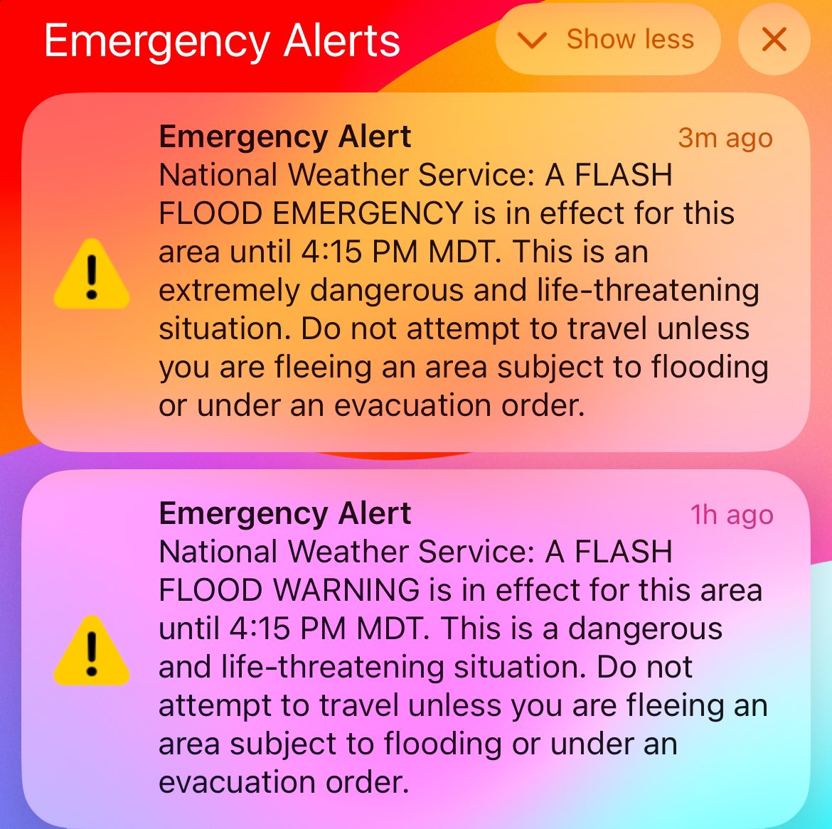 i_p_a_1's tweet photo. BREAKING: A second evacuation notice for the Ruidoso, New Mexico *area* has been issued,this time due to the heavy rain coming down the mountains &amp; causing flash flood(s). If the 2 fires weren’t enough. There have been 4 flash flood emergency alerts sent out in the last 1.5 hrs. https://t.co/6Hd4wq6NFJ