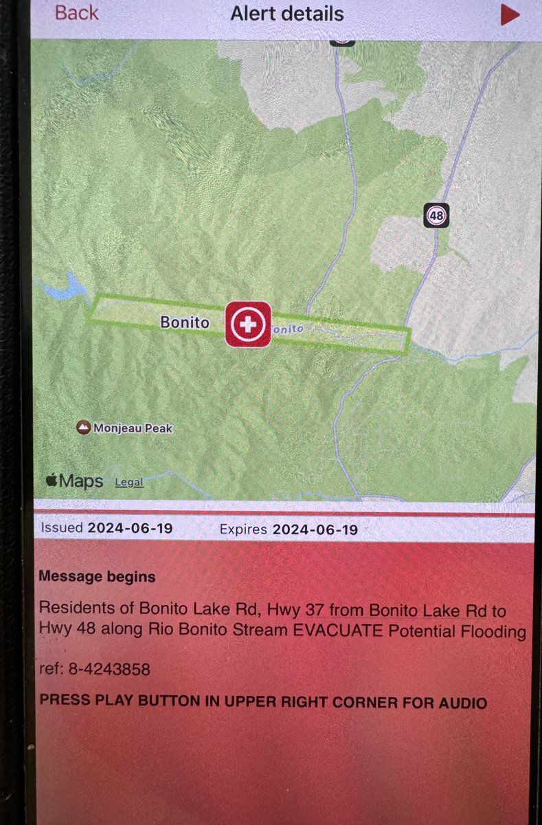 i_p_a_1's tweet photo. BREAKING: A second evacuation notice for the Ruidoso, New Mexico *area* has been issued,this time due to the heavy rain coming down the mountains &amp; causing flash flood(s). If the 2 fires weren’t enough. There have been 4 flash flood emergency alerts sent out in the last 1.5 hrs. https://t.co/6Hd4wq6NFJ